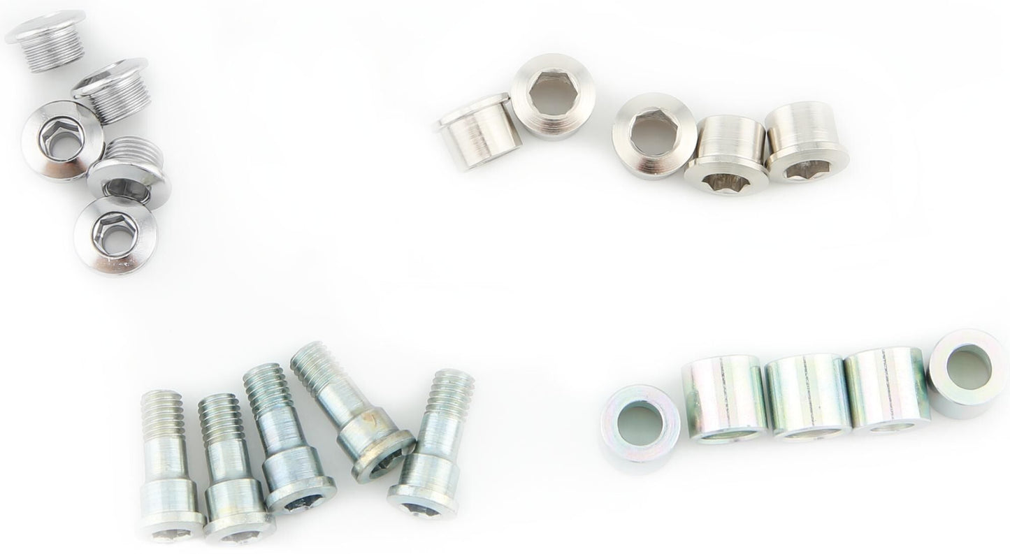 Stronglight kettenblattschraube ring screw strongl. w.nuts set 5pcs