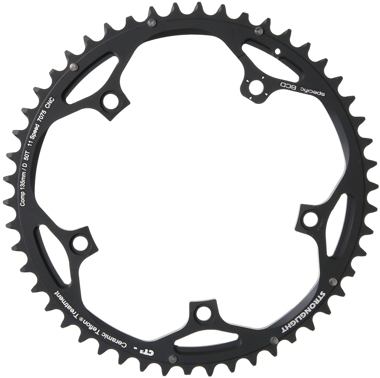 Stronglight kettingblad ct2 chain ring strongl.ct2 50t black
