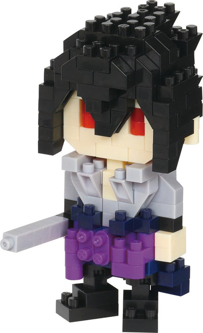 Bandai - nanoblock - sasuke uchiha - naruto shippuden - mini figura in mattoni - set di costruzione - kit di costruzione di figure manga pixel - nbcc135