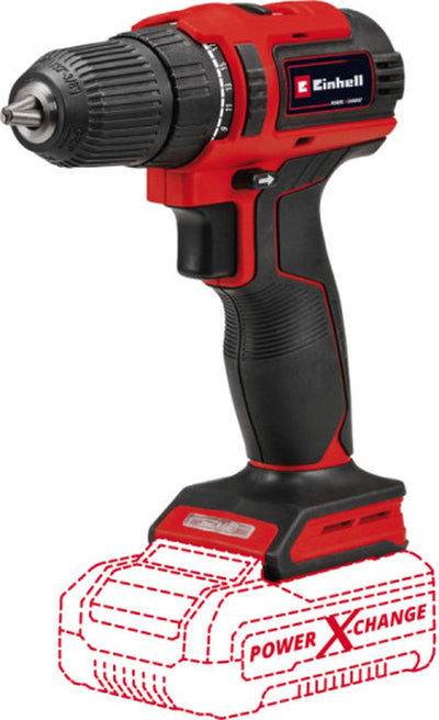 Einhell cordless drill/screwdriver te-cd 18 40 li bl solo - power x-change - 18 v li-ion - 40 nm - 0-350 0-1,450 rpm - 10 mm keyless drill chuck - brushless motor - excl. battery and charger