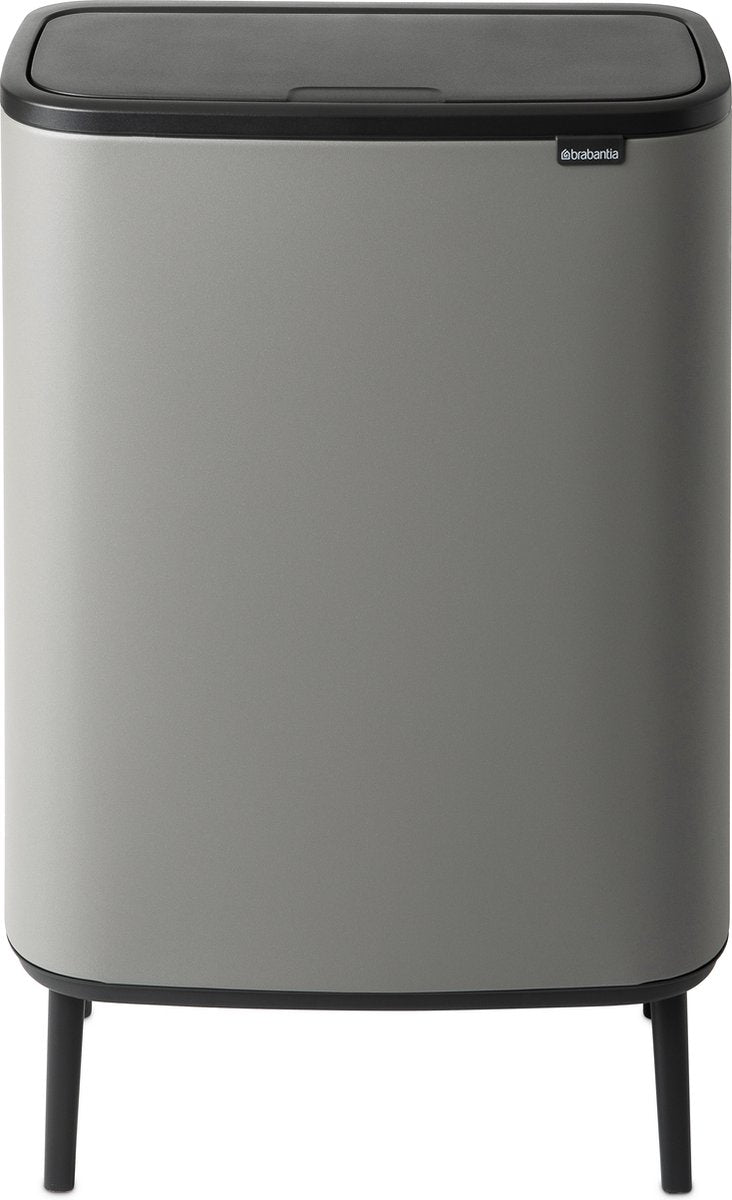 Brabantia bo touch bin hi prullenbak - 60 liter - 1 vak - mineral concrete grey