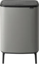 Brabantia bo touch bin hi prullenbak - 60 liter - 1 vak - mineral concrete grey