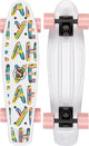 Skateboard Nijdam Flipgrip - alta stagione - bianco rosa