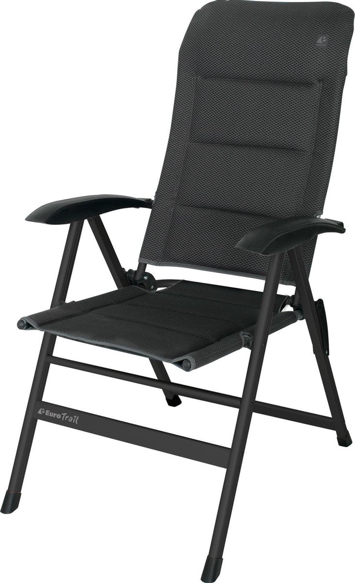 Eurotrail campingstoel kendal 47 x 44 x 120 cm polyester - antraciet
