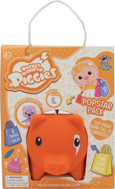 Boti pockey money piggies figura giocante con salvadanaio popstar pack