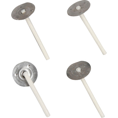 Mechas para velas en portavelas, adecuadas para portavelas con un diámetro de 20-65 mm, largo: 3,5 cm, grosor 2 mm, 100 unidades 1 caja