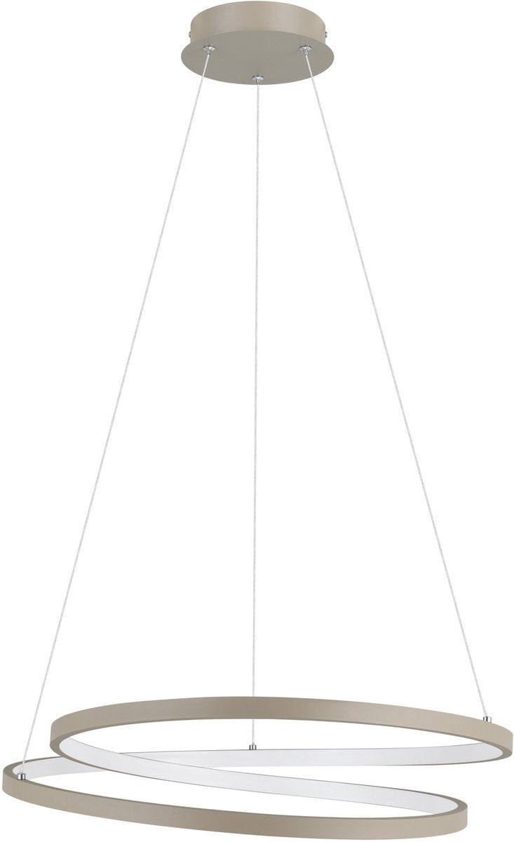 Eglo ruotale hanglamp - led - ø 55 cm - zandkleur beige wit