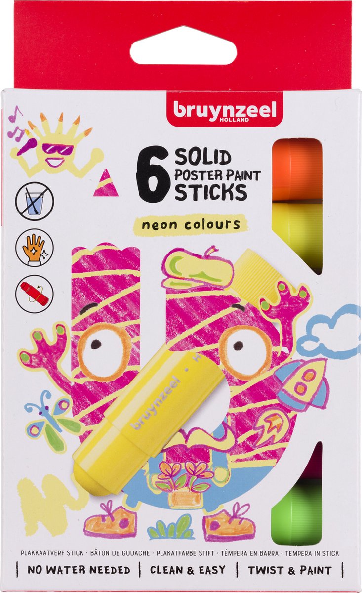 Bruynzeel Plakkaat Pint Sticks Neon, 6st.