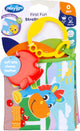 Playgro - primo divertente libro per passeggino - libro per mordere - profilo per morso - libro per bambini - libro per bambini 0-6 mesi - anello per la dentizione - libro per bambini con suono