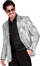 Widmann giacca paillettes showmaster argento lucido uomo