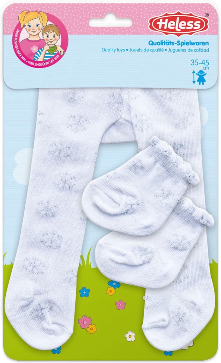 Dollsmacle with socks - snowflakes, 28-35 cm
