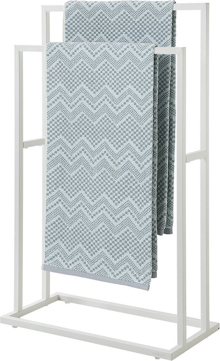 Sealskin carré - towel rack freestanding - 24 x 48 x 78.5 cm - for 2 towels - white
