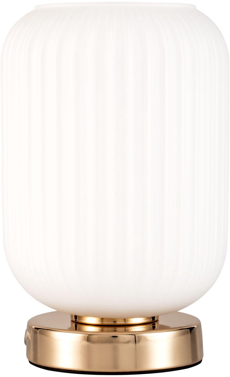 Lámpara de mesa LED Pauleen noble pureza e27 máx. 20w blanco, oro champán