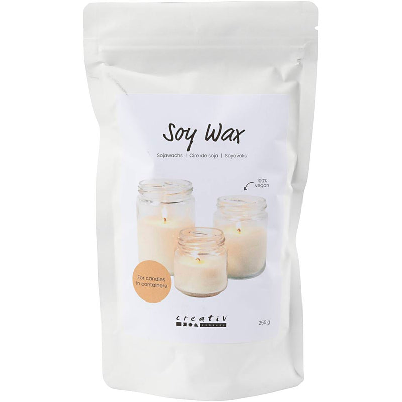 Cera di soia Creative Company, per candele in barattolo, crema, 250 gr 1 scatola