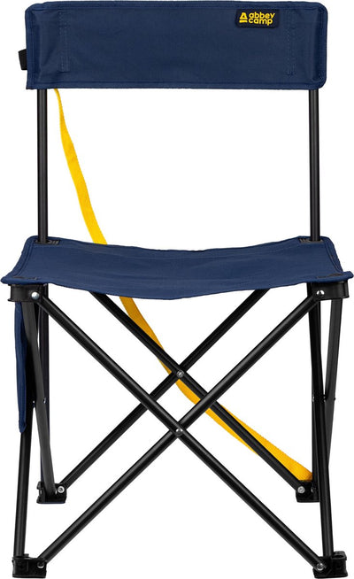 Abbey camp campingstoel opvouwbaar - laag - blauw - 40x40x65cm - 80 kg