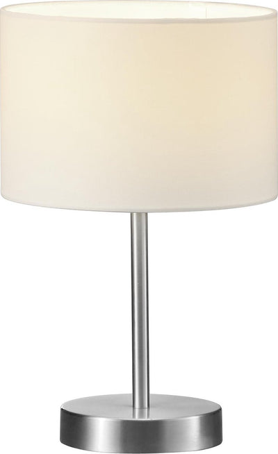 Trio hotel - lámpara de mesa - níquel mate - excl. 1x e14 4,9 w - interruptor de cable