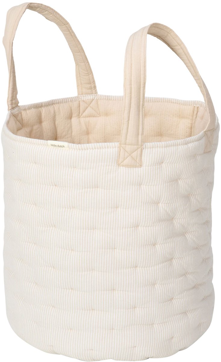 Little dutch pure opbergmand groot - soft beige streep