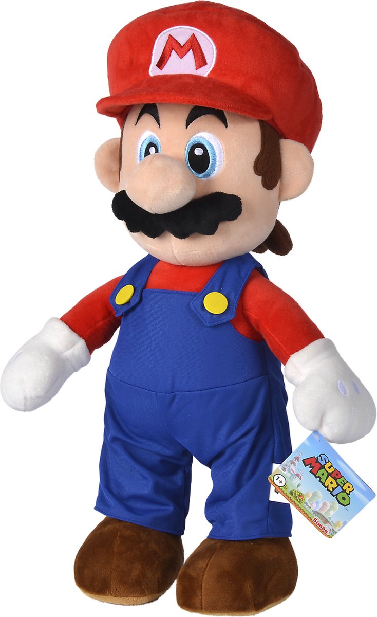 Nicotoy super mario mario pluche, 50cm - knuffel