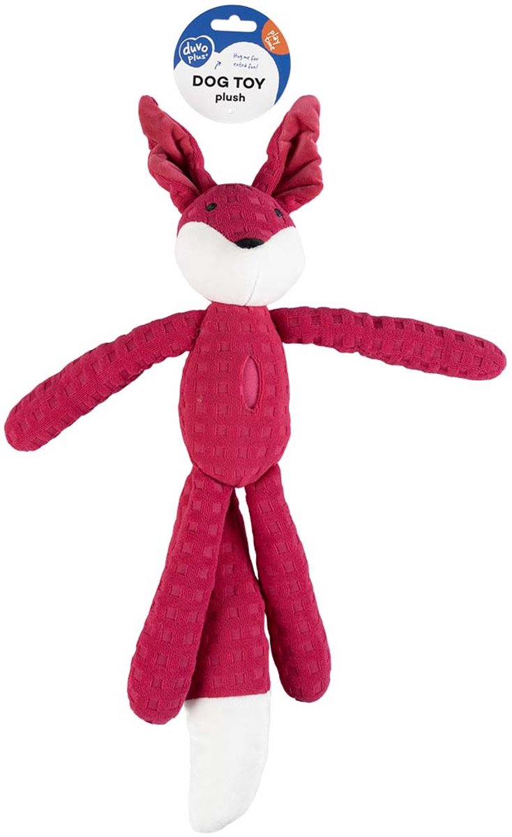 Duvo plus - plush fox crackle snuffle - zacht - vulbaar met snacks - met geluid