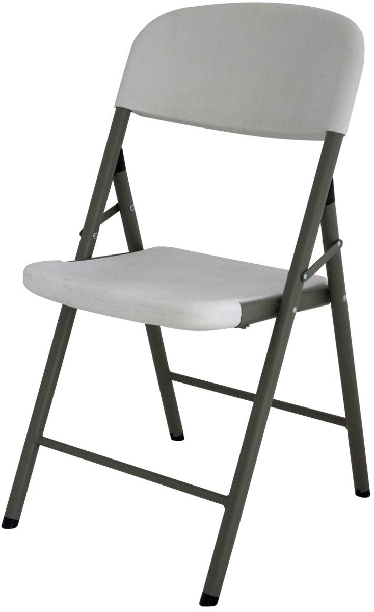 Silla pabellón Eurotrail - silla de camping - blanco gris