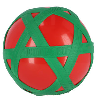Crossbal roja con banda de goma verde