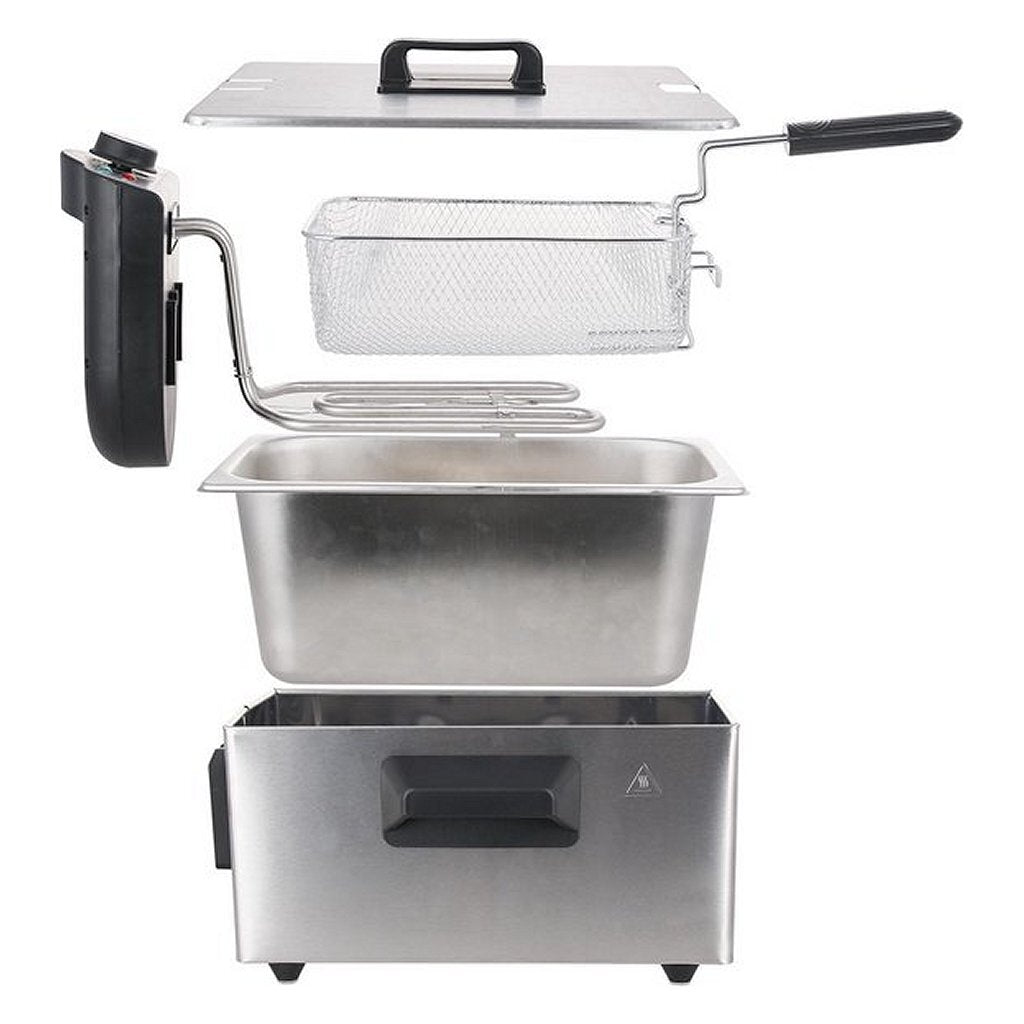 Friggitrice Emerio df-120482 3l 2000w acciaio inossidabile nero