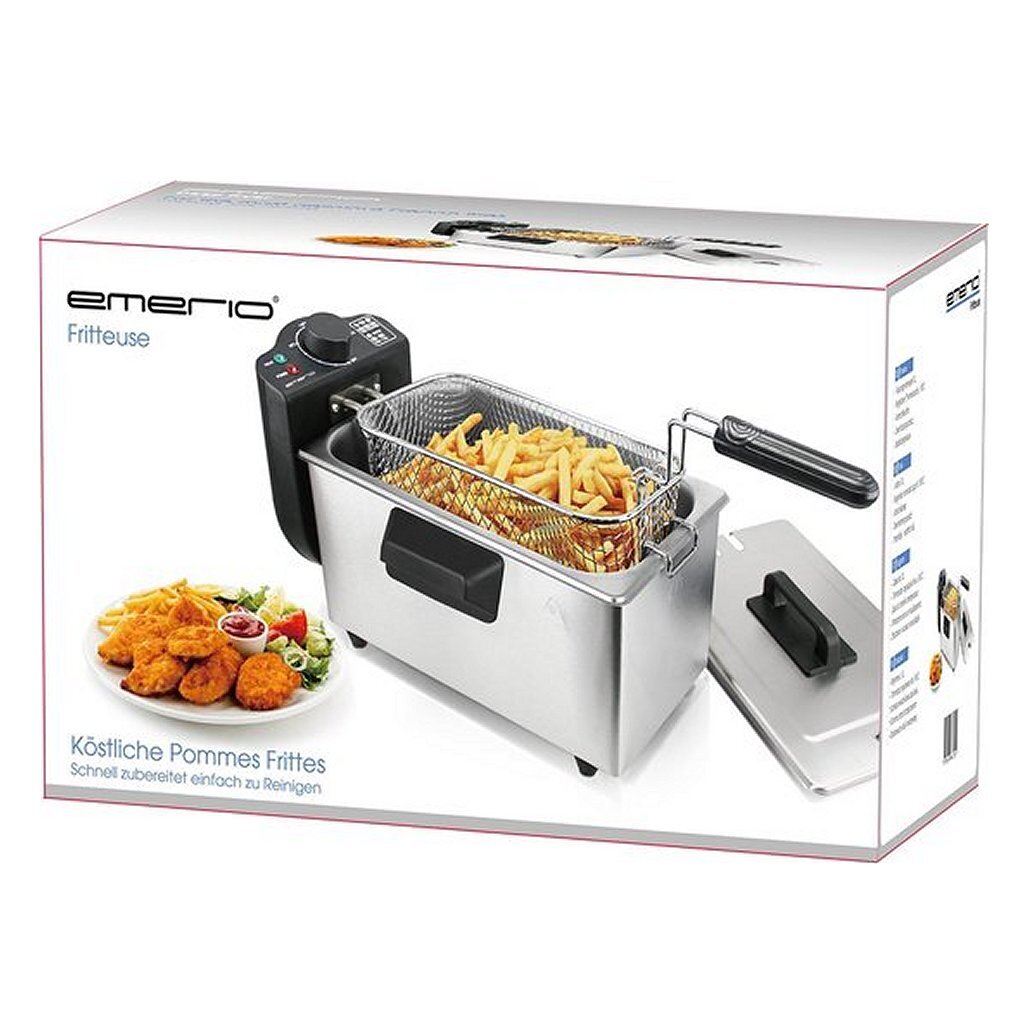 Friggitrice Emerio df-120482 3l 2000w acciaio inossidabile nero
