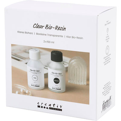 Creativ company bioresina trasparente, trasparente, 2x150 ml 1 scatola