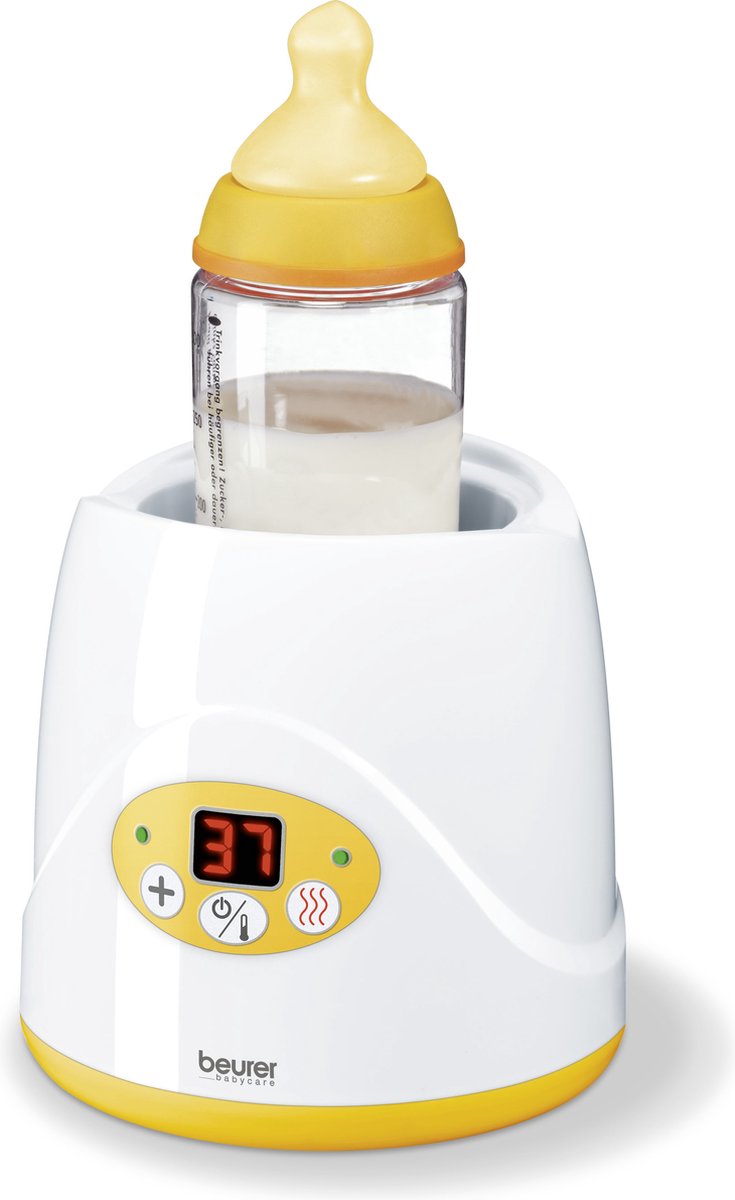 Scaldabiberon e scaldabiberon Beurer by 52 – riscaldamento e mantenimento in caldo – display digitale della temperatura – display LED – adatto per comuni vasetti di biberon – spia luminosa – spegnimento automatico – coperchio