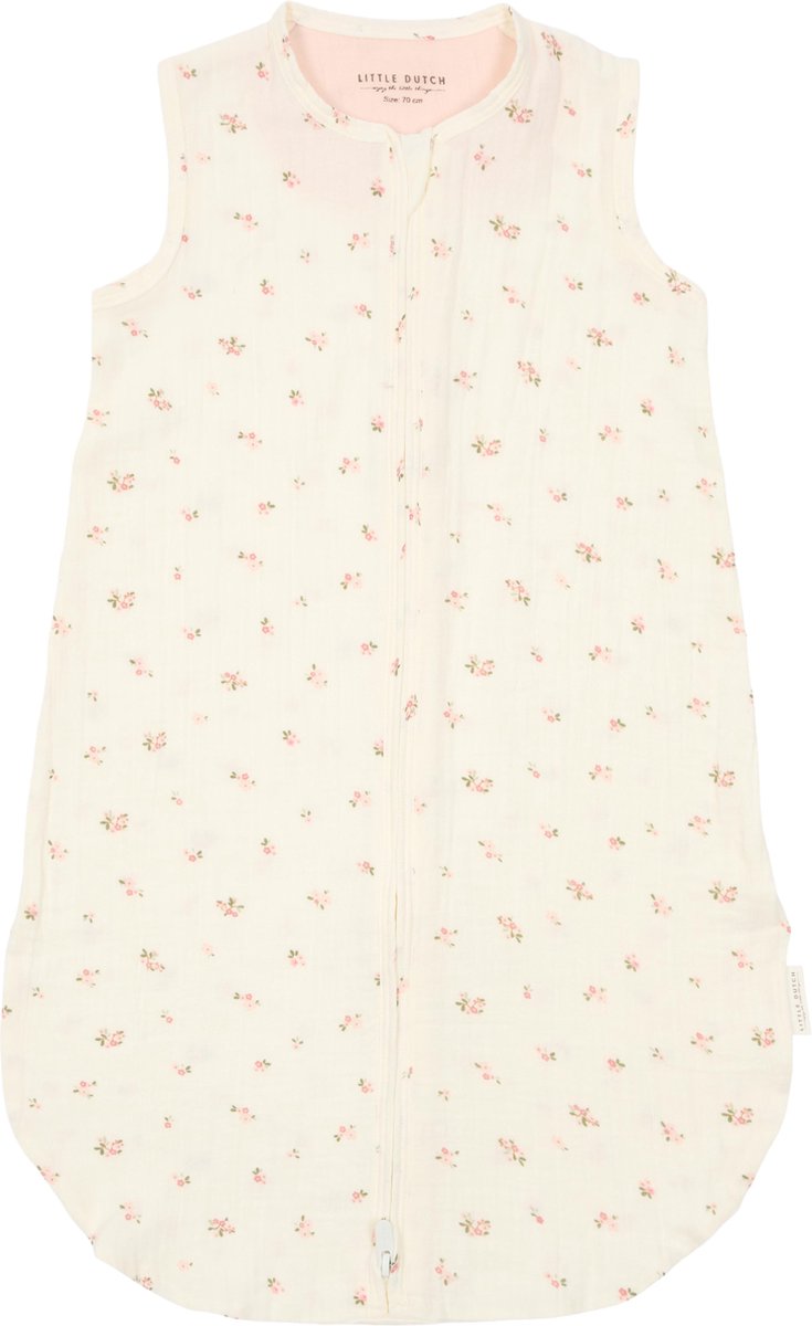 Saco de dormir Little Dutch verano hidrófilo 110 cm - blanco - tamaño 110 cm - jardín de hadas - flor de hadas