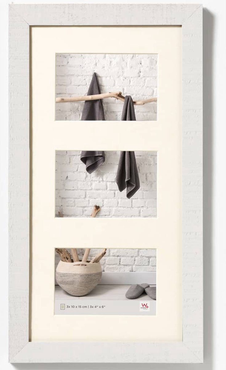 Walther home - marco de madera - tamaño de la foto 3x10x15 cm - blanco polar