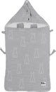 Meyco baby x mrs.keizer rabbit voetenzak - silver - 40x82cm