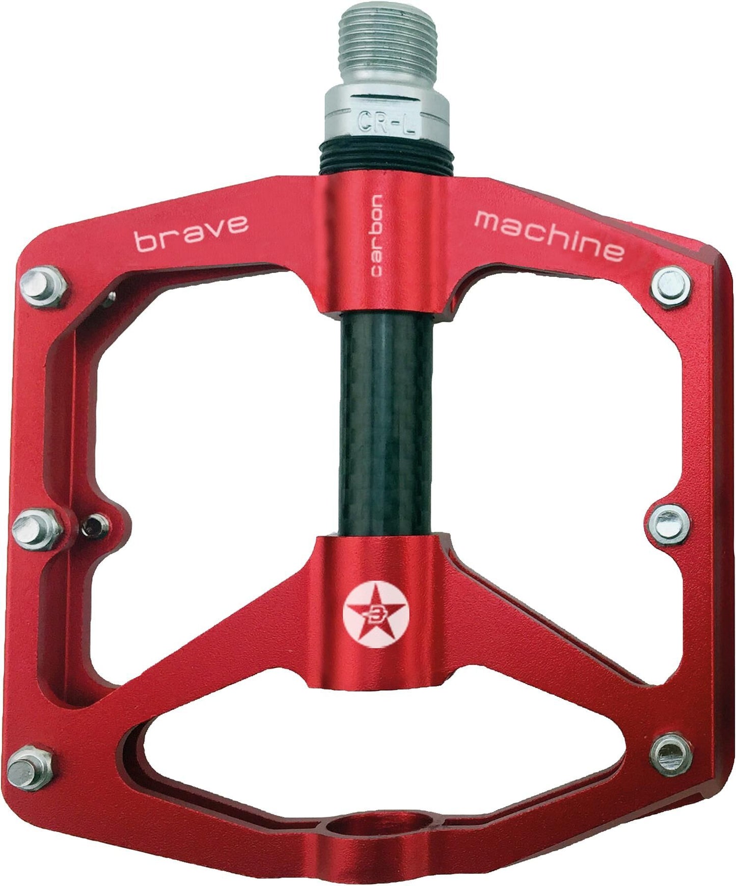 Brave platformpedaal freeride carbon mod. 19 platform pedal freeride carbon red