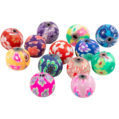 Creativ company cuentas de fimo, dia 10 mm, medida de agujero 1 mm, 50 unidades 1 bolsa