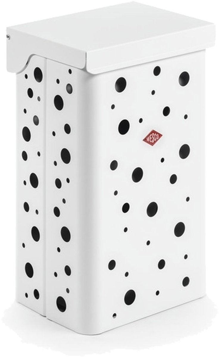 Cesto para la ropa Wesco individual con inserto | 32 litros | metal - blanco mate | cesta de lavado