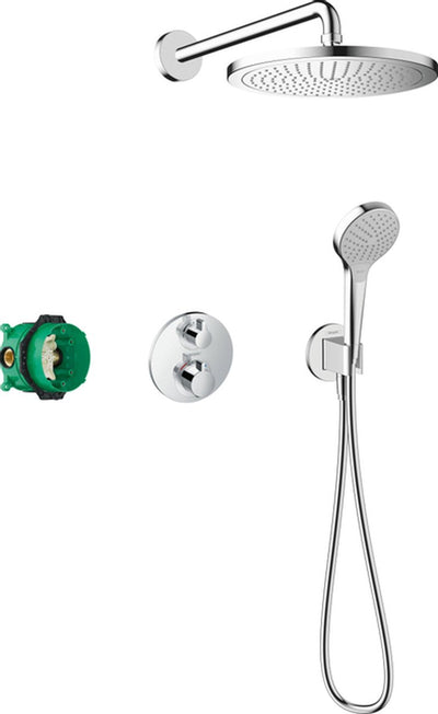Hansgrohe croma - set doccia da incasso - termostato ecostat - 280mm - funzione 1 getto - cromo