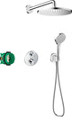 Hansgrohe croma - set de ducha empotrado - termostato ecostat - 280 mm - función 1 chorro - cromo