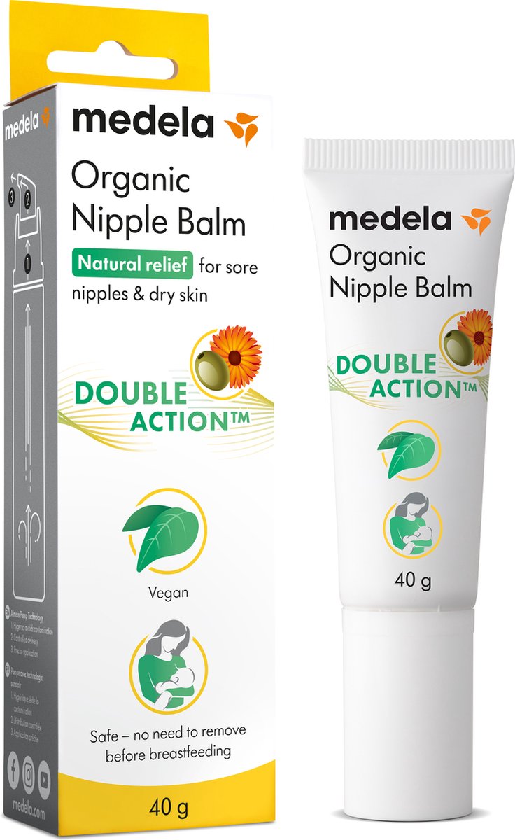 Unguento per capezzoli biologico biologico Medela - cura dei capezzoli vegana - 100% naturale - 40 g - biologico