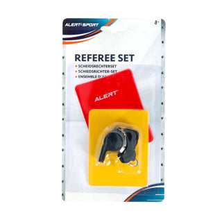 Alerta de alerta El árbitro deportivo silbe con tarjetas