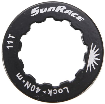Sunrace lockring lockring alu, black,f.11t.