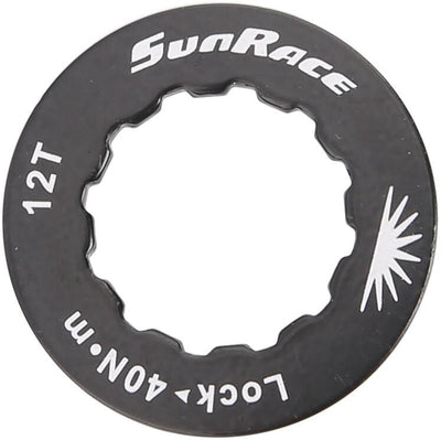 Sunrace lockring lockring alu, black,f.12t.