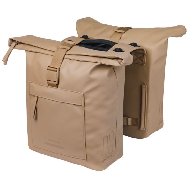 Basil borsa doppia bici brooklyn mik 41l 14 x 30 x 37 cm - sabbia