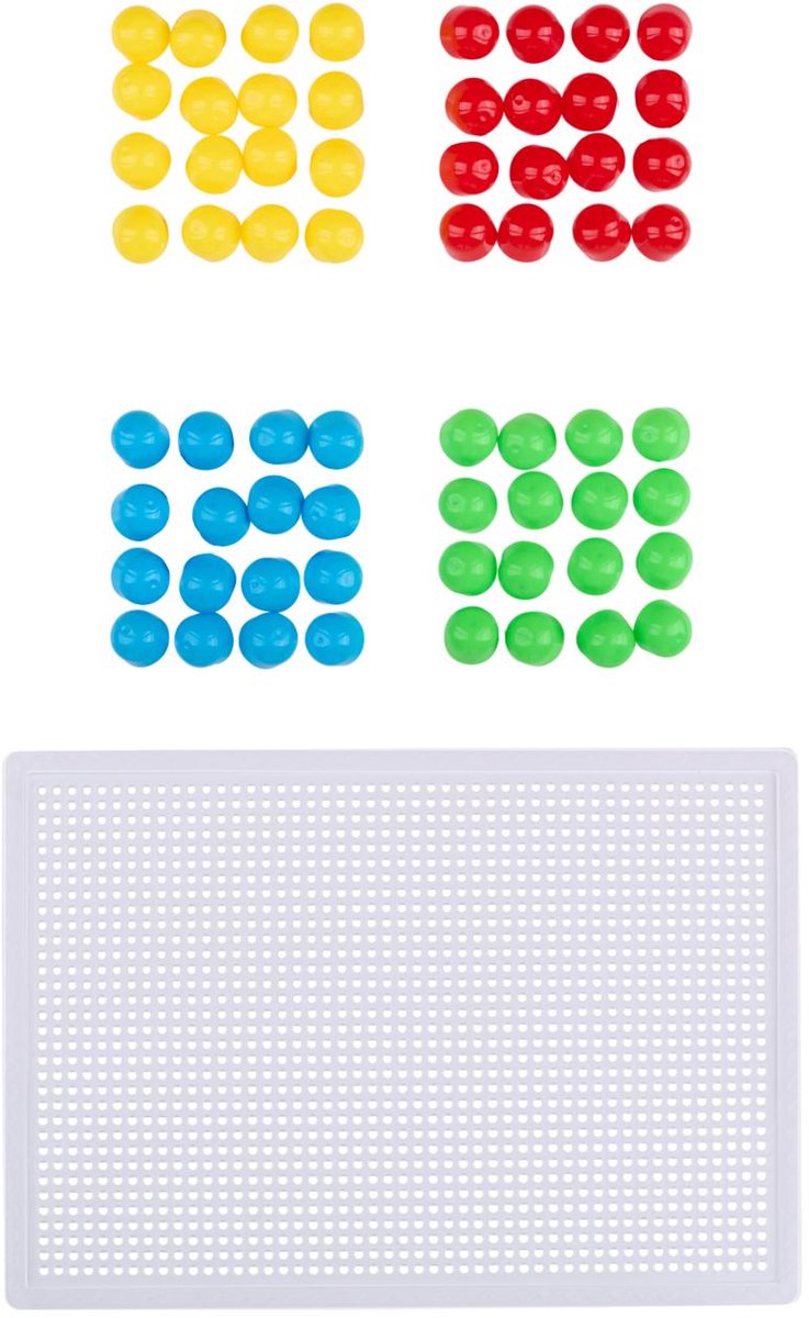 Eddy Toys set per costruire unghie 67 pezzi - set educativo per costruire unghie per bambini con mollette colorate e tavola - giocattoli compatti per lo sviluppo creativo - plastica - da 3 anni
