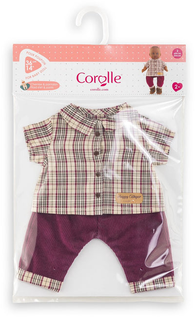 Corolle checked shirt with trousers small explorer - 36cm