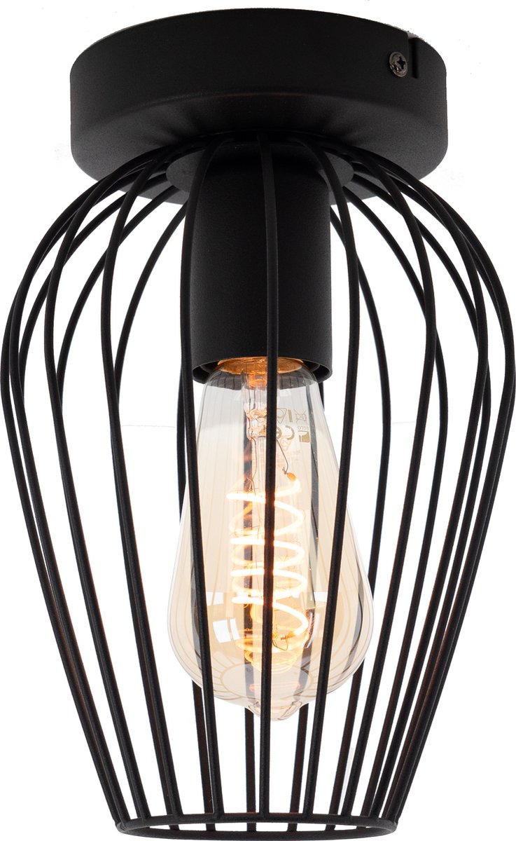 Lampada da soffitto Eglo newtown - e27 - ø 16 cm - nera