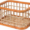 Basil Green Life - cestino per biciclette Rattan - Large - First - Natural Brown