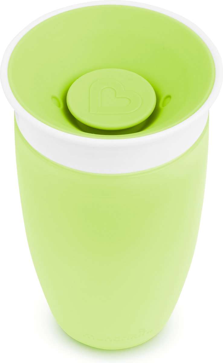 Bicchiere Munchkin Miracle Anti-Perdite a 360° - Bicchiere con beccuccio - Bicchiere da pratica per neonati e bambini - 296ml - Verde