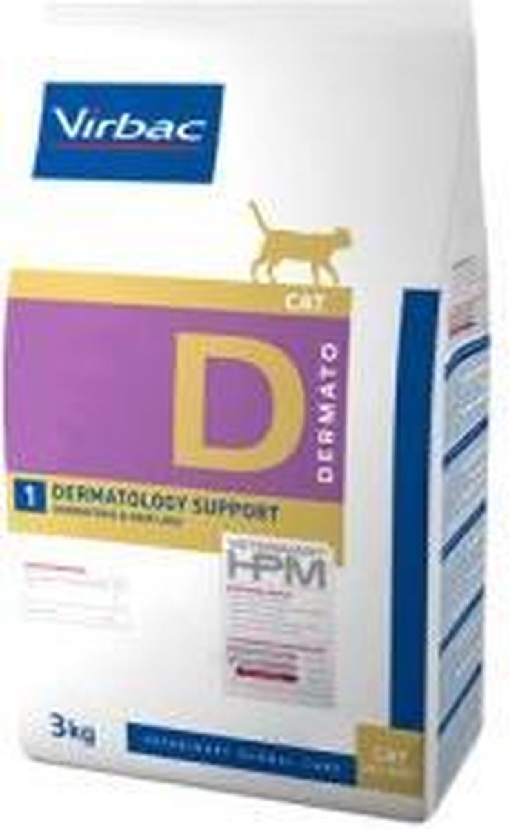 Hpm veterinario virbac hpm supporto dermatologico felino d1 3kg