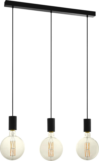 Eglo pozueta hanging lamp - e27 (excl.) - 84 cm - metal - black