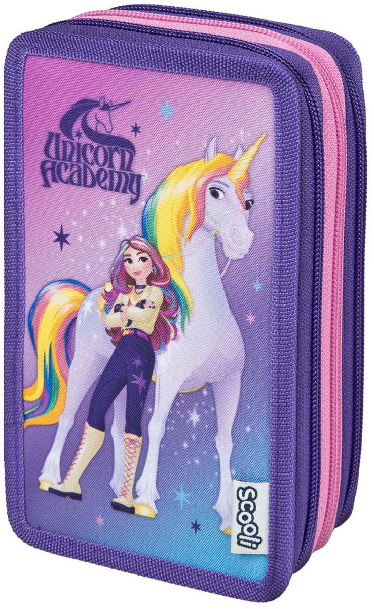 Estuche lleno de encubiertos academia de unicornios